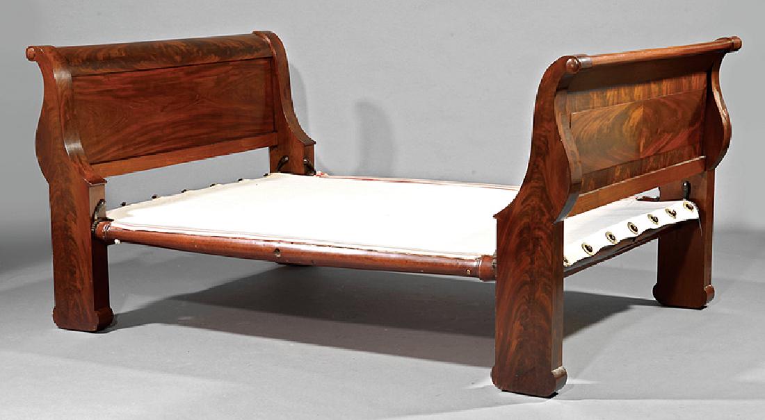 American Late Classical Mahogany Sleigh Bed (1 of 2)