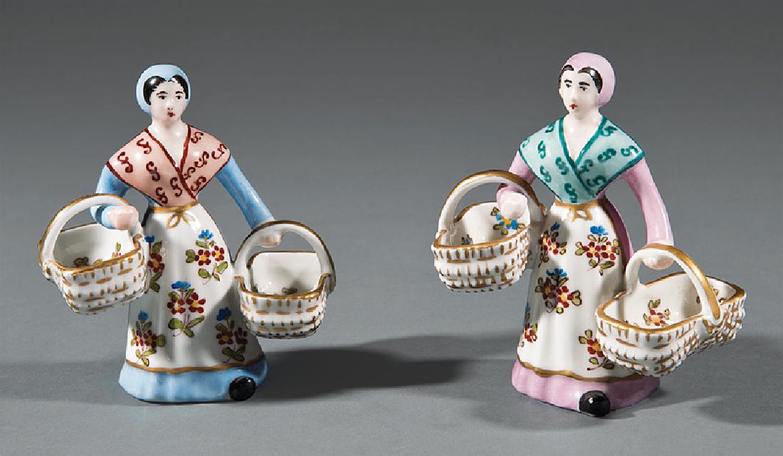 2 French Porcelain Figures of Maidens (1 of 1)
