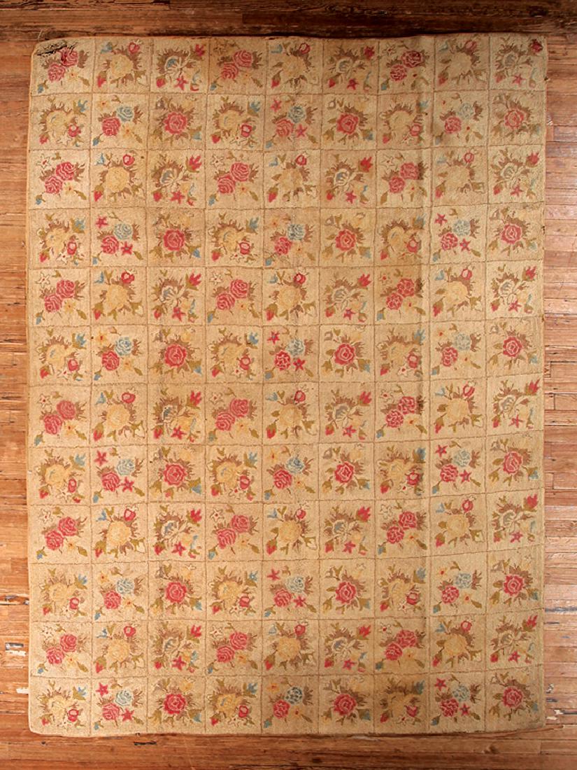 Antique American Block Pattern Rug (1 of 1)