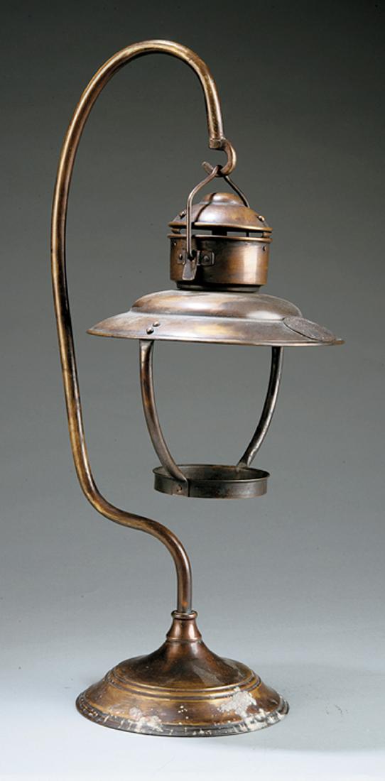 Antique Brass Lantern Holder from Mahogany Hall (1 of 2)