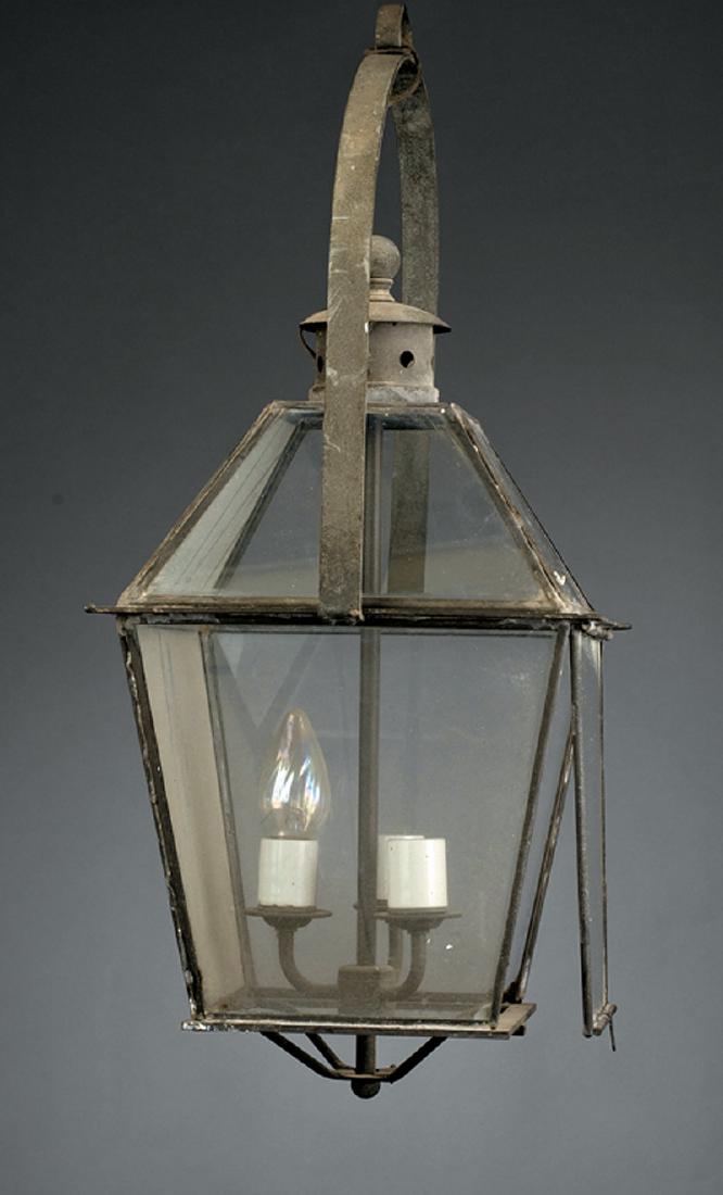 2 Bronze & Glass 3-Light Lanterns & Sconces (1 of 3)