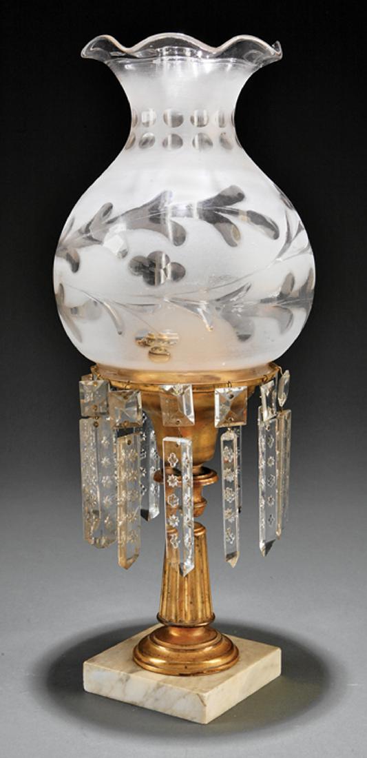 American Gilt Brass and Bronze Solar Lamp (1 of 1)