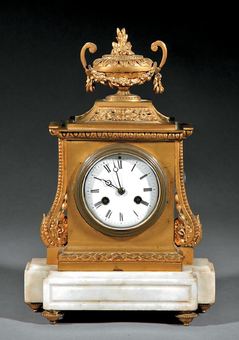 Antique French Gilt Bronze & Marble Mantel Clock (1 of 1)