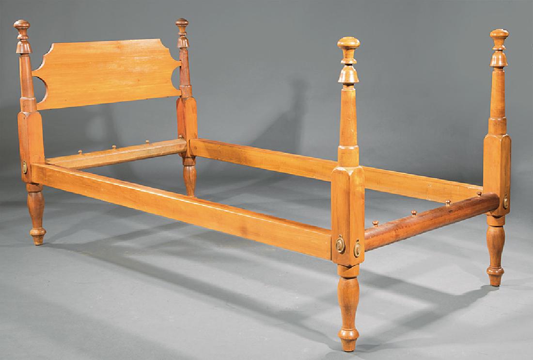 Pair of American Federal Carved Maple Beds (1 of 1)