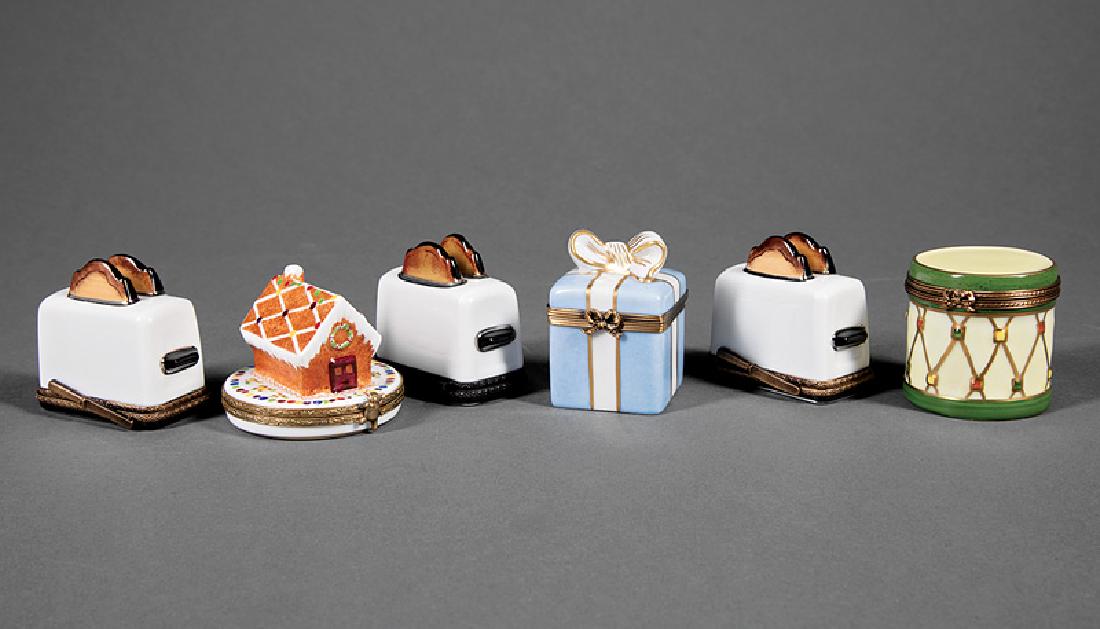 Six Limoges Porcelain Figural Boxes (1 of 3)