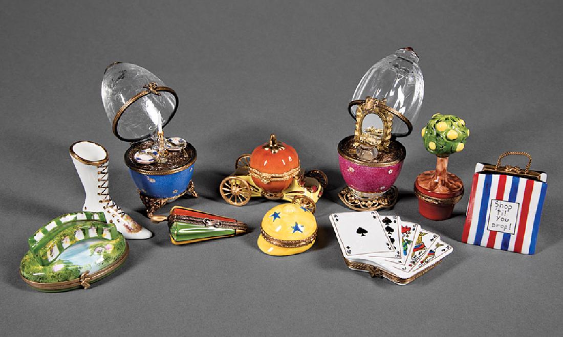 Ten Limoges Porcelain Boxes (1 of 4)