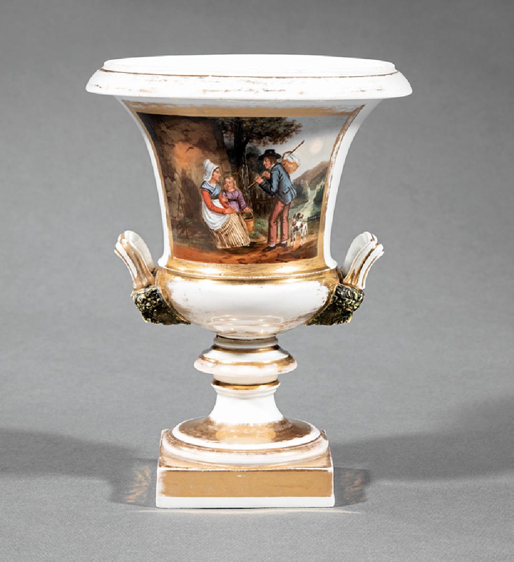 Paris Polychrome and Gilt Porcelain Urn (1 of 2)