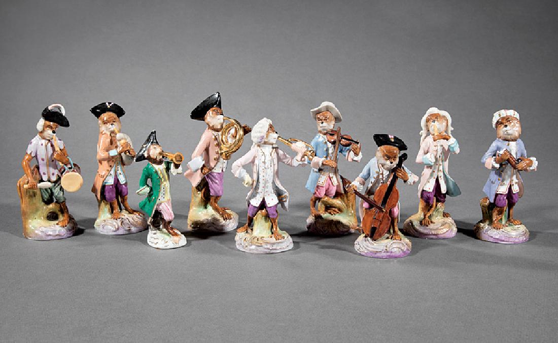 Continental Meissen-Style Porcelain Monkey Band (1 of 4)