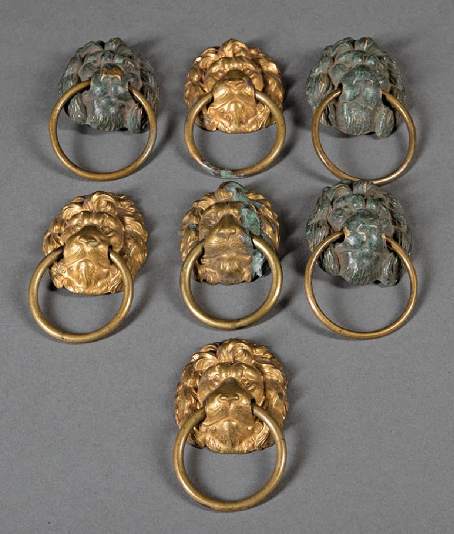 Eight American Pressed Brass Pulls (1 of 1)