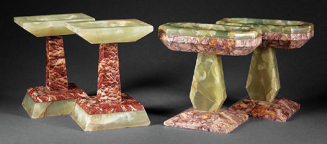 Two Pairs of French Marble and Onyx Tazzas (1 of 3)