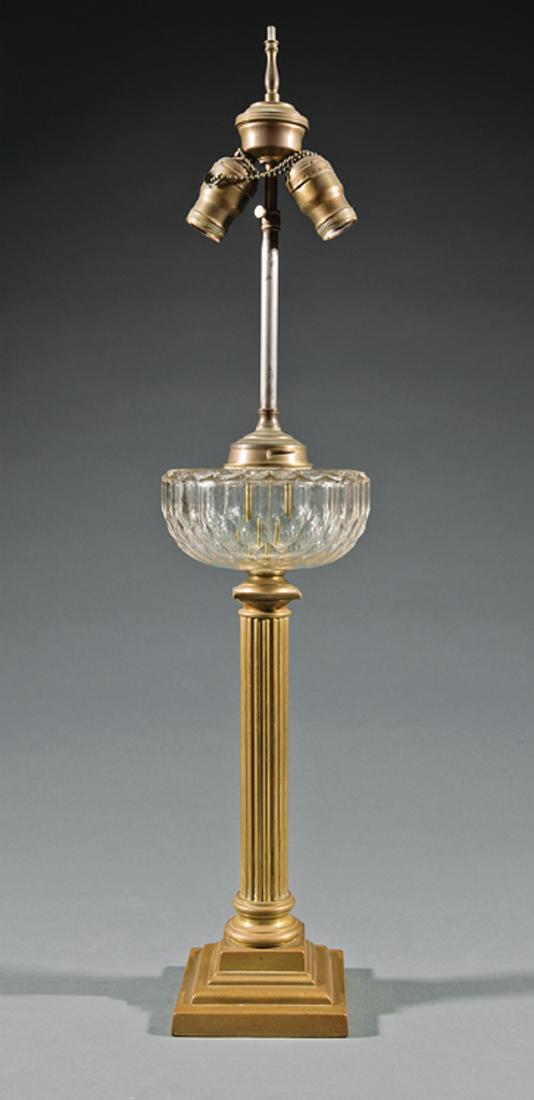 Victorian Brass Oil Lamp (1 of 1)