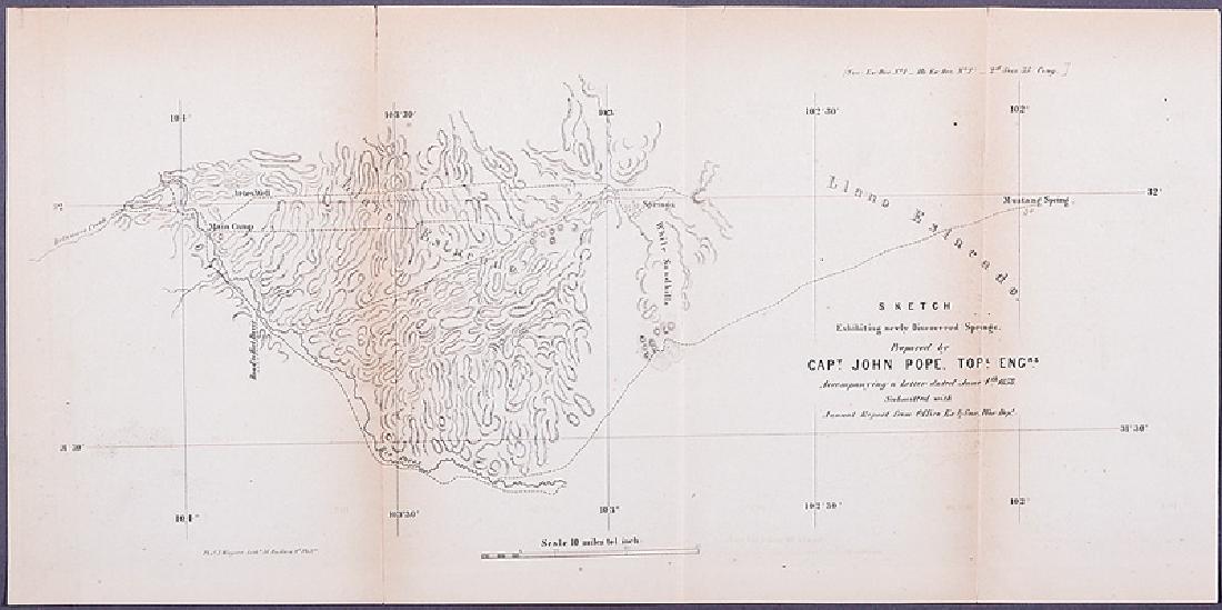 10 Antique War Department/Survey Maps of the West (1 of 12)