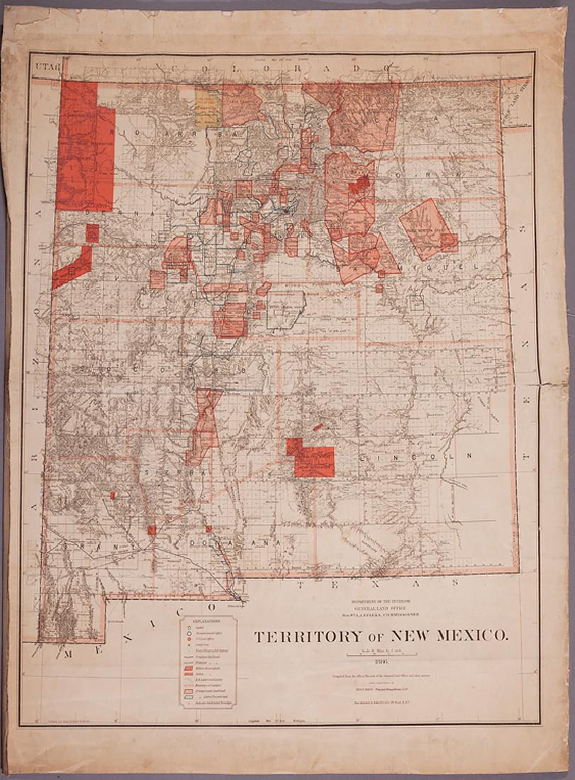 5 Antique Maps of New Mexico (1 of 6)