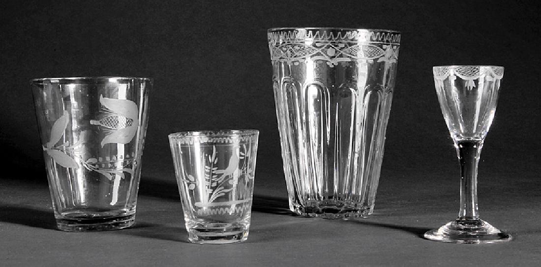 Antique  Blown and Etched Glassware (1 of 1)
