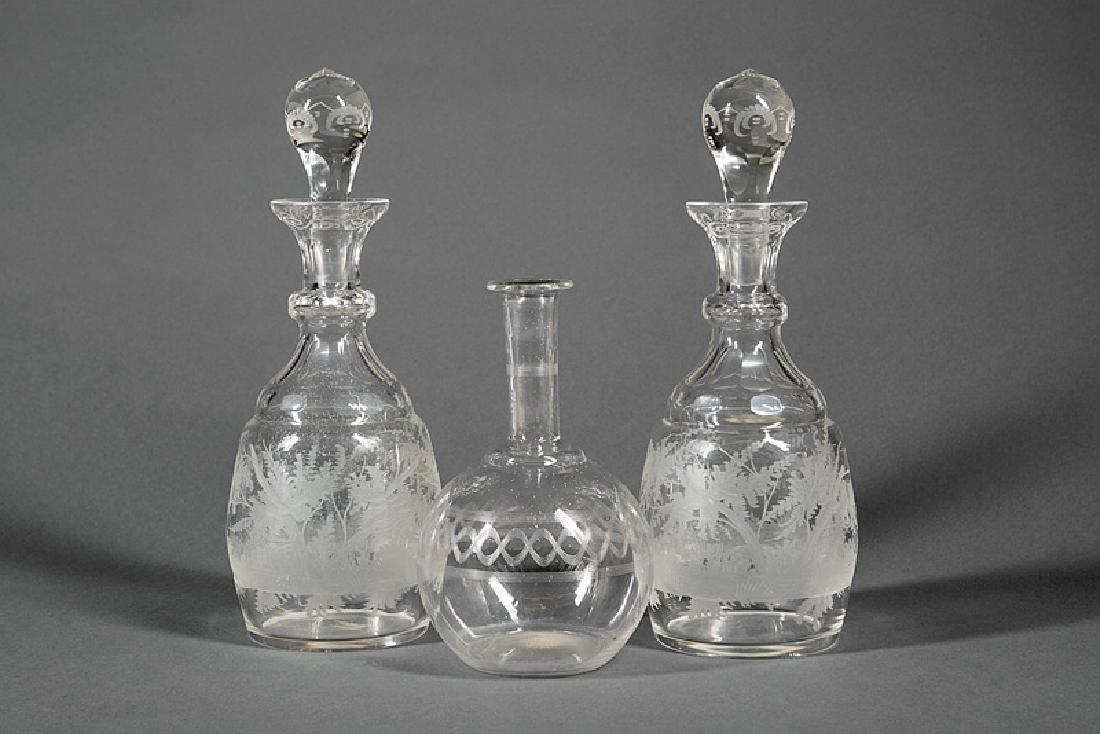 Pair of Cut Glass Decanters (1 of 1)