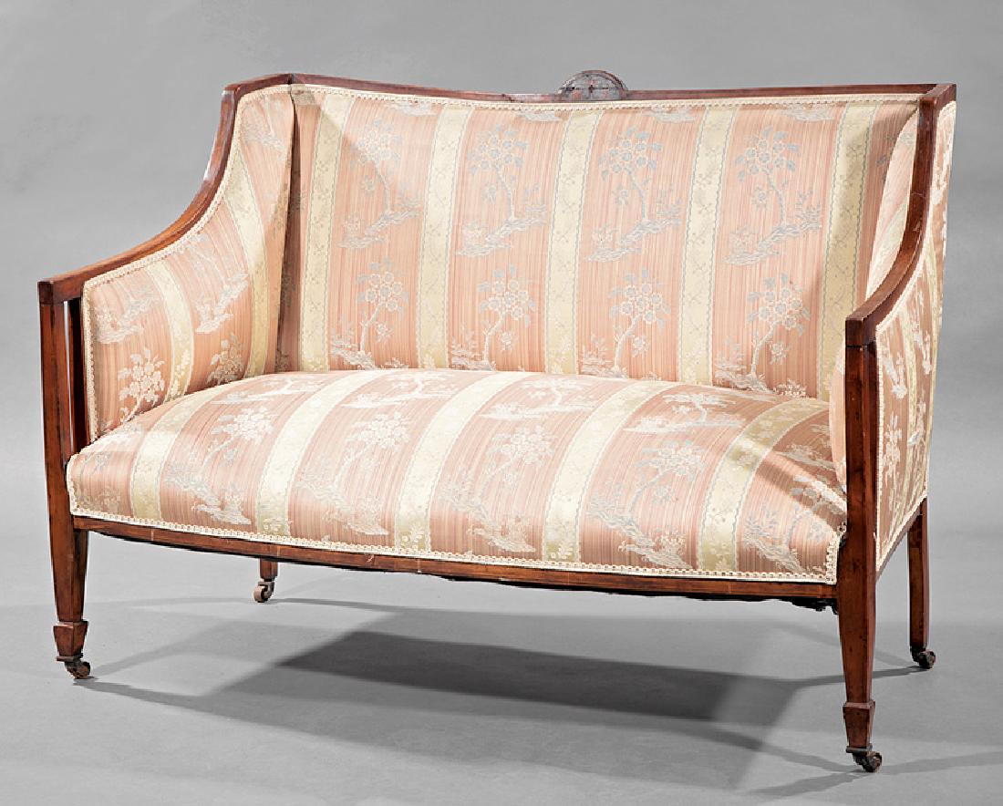 Edwardian Inlaid Satinwood Settee (1 of 1)