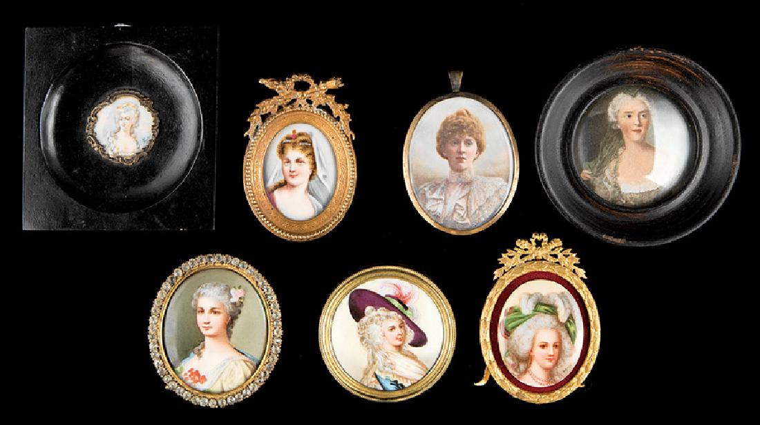 Seven Portrait Miniatures of Ladies (1 of 8)