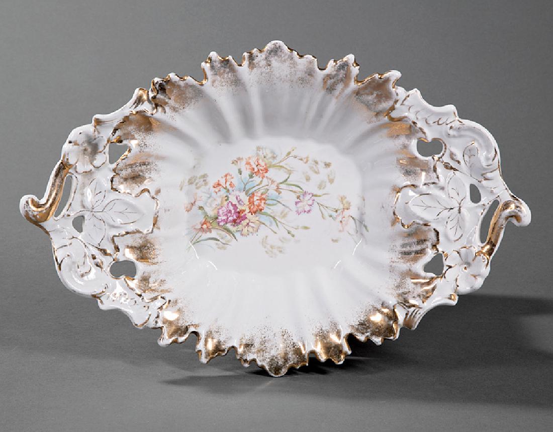 Paris Polychrome and Gilt Porcelain Oblong Bowl (1 of 2)