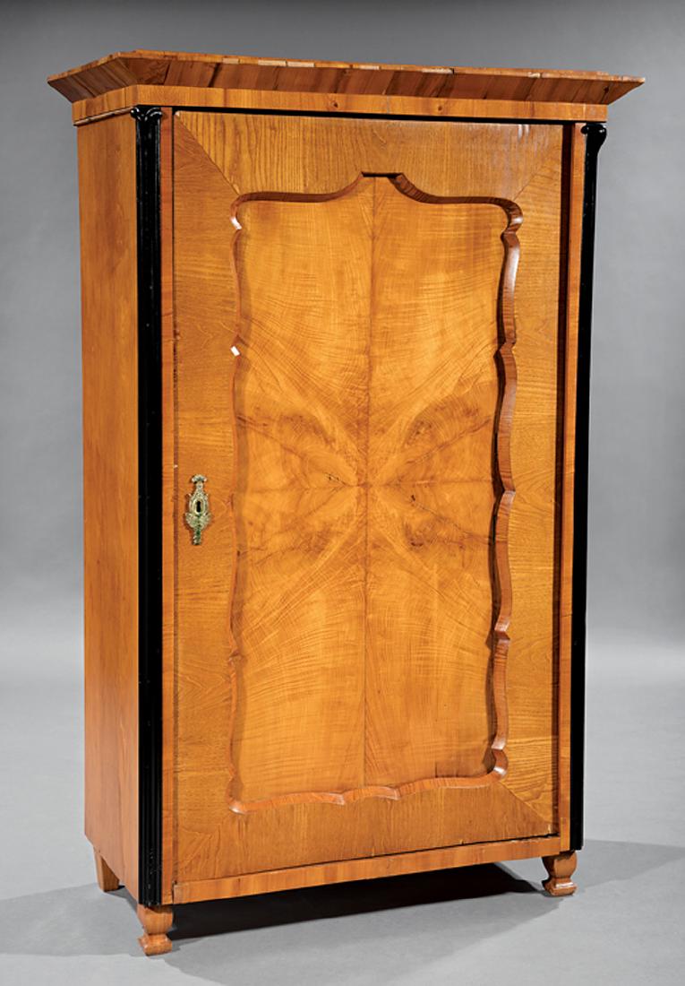 Biedermeier Burled Wood Gentleman's Armoire (1 of 1)