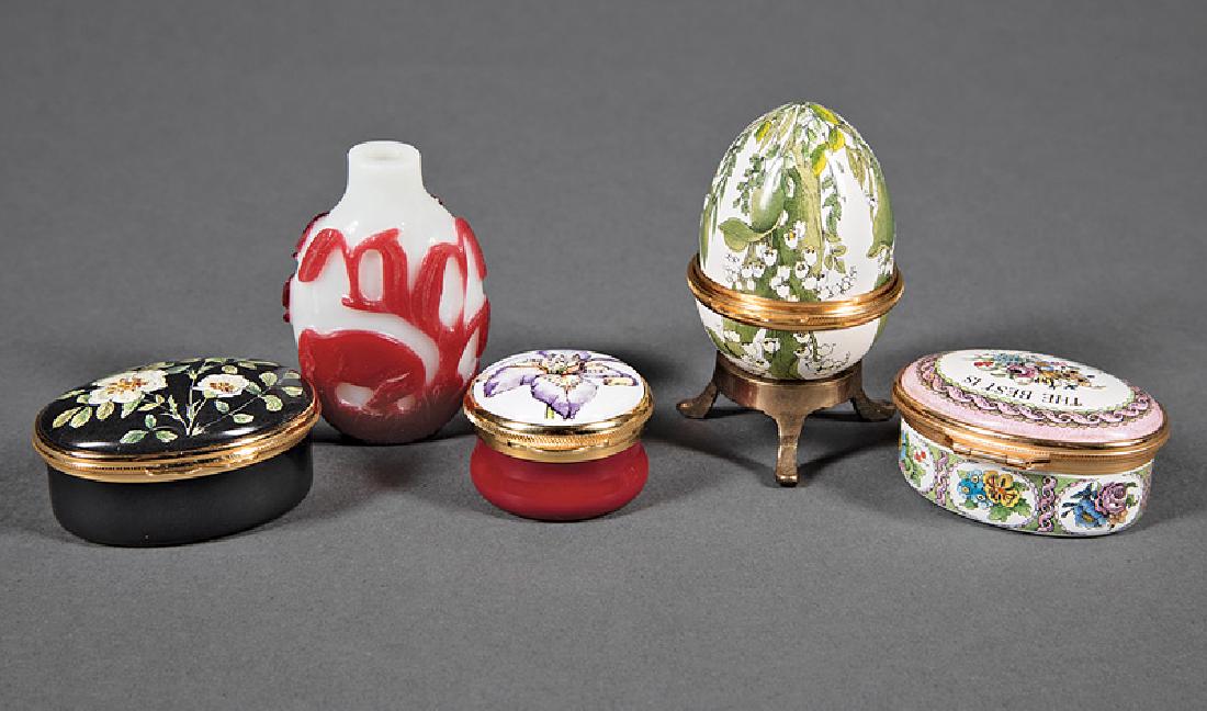 Four English Enamel Boxes (1 of 3)