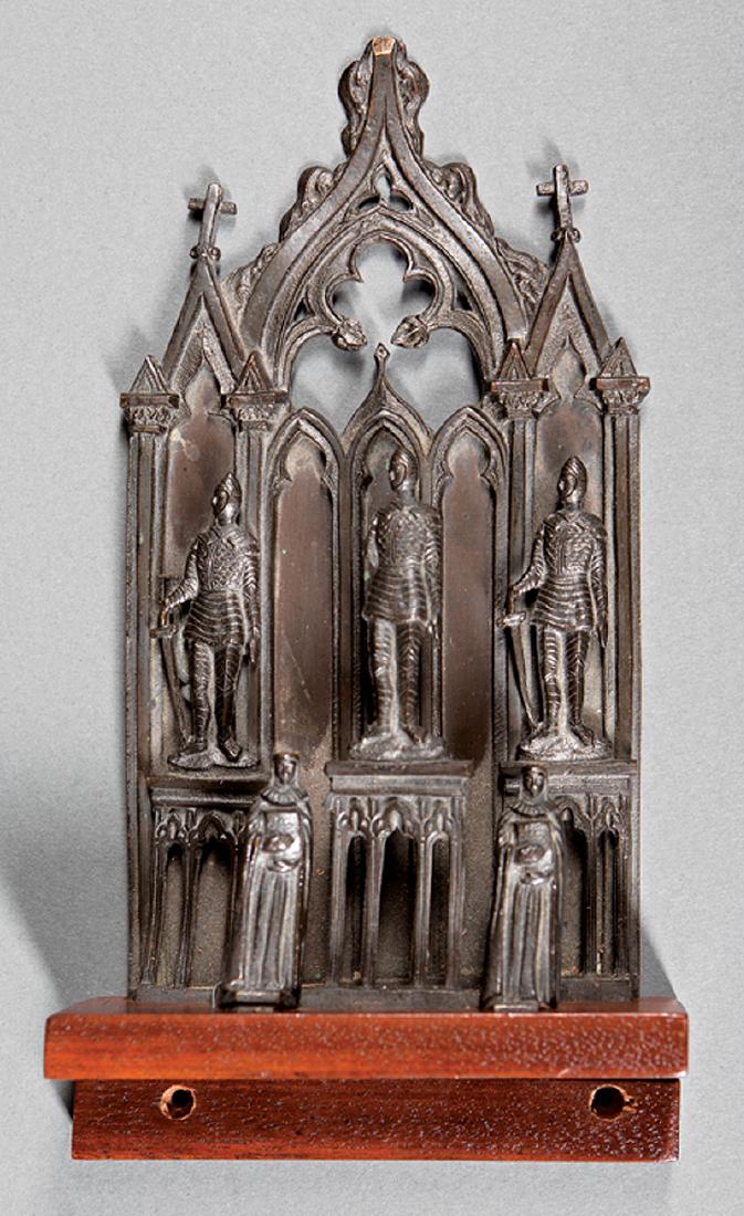 Antique English Gothic Bronze Letter Holder (1 of 1)