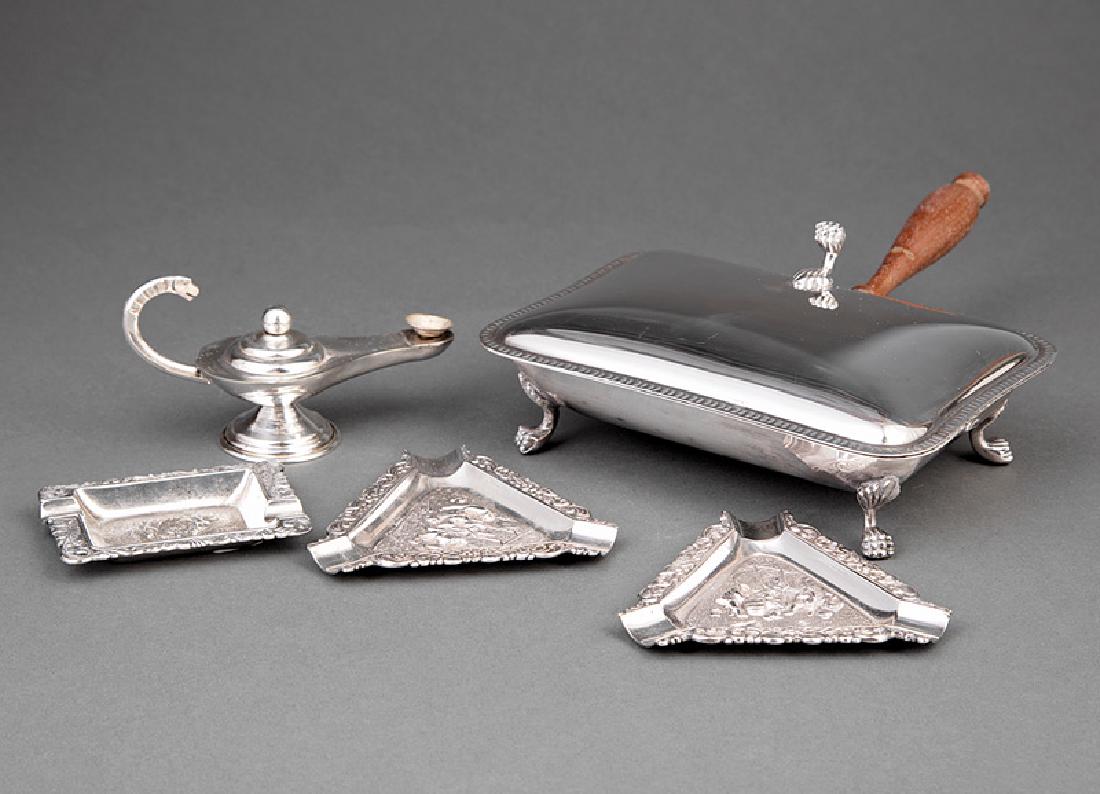 Three Silver Repousse Ashtrays (1 of 1)