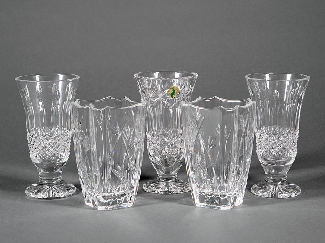 Five Waterford Crystal Vases (1 of 1)