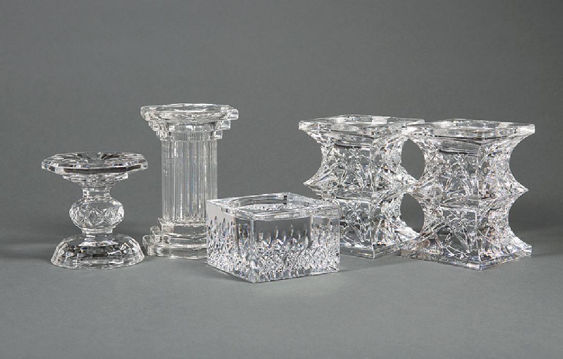 5 Waterford Crystal Pillar Candleholds (1 of 1)