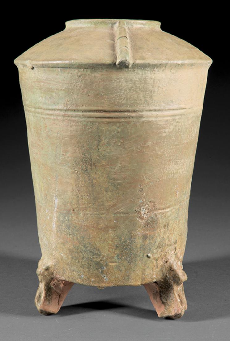 Chinese Han-Style Glazed Pottery Grain Jar (1 of 2)