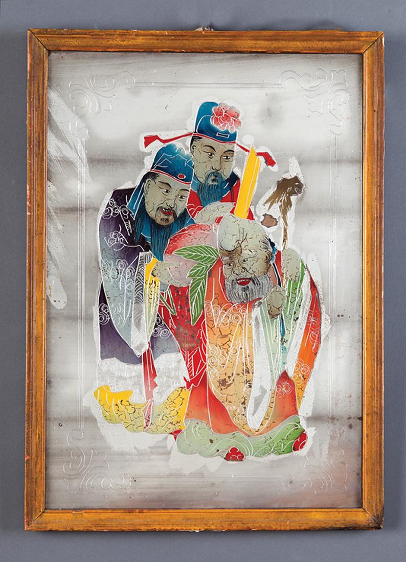 Chinese Reverse Painted Mirror (1 of 1)