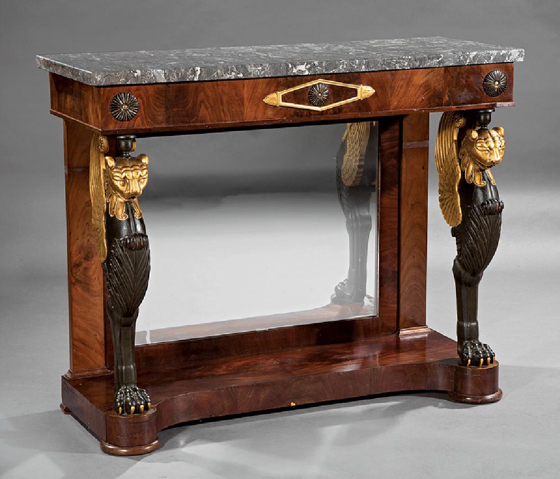 Carved, Ebonized and Gilded Mahogany Pier Tables (1 of 5)