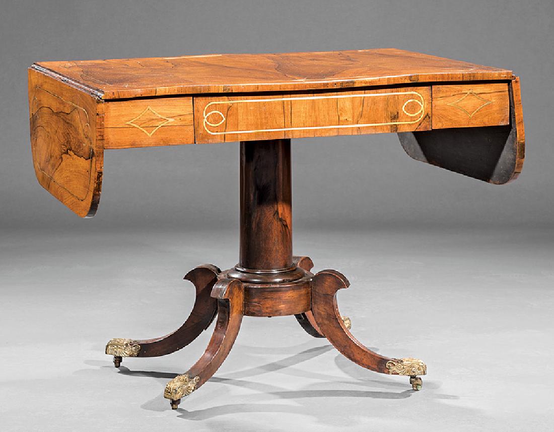 Regency Brass-Inlaid Rosewood Sofa Table (1 of 3)