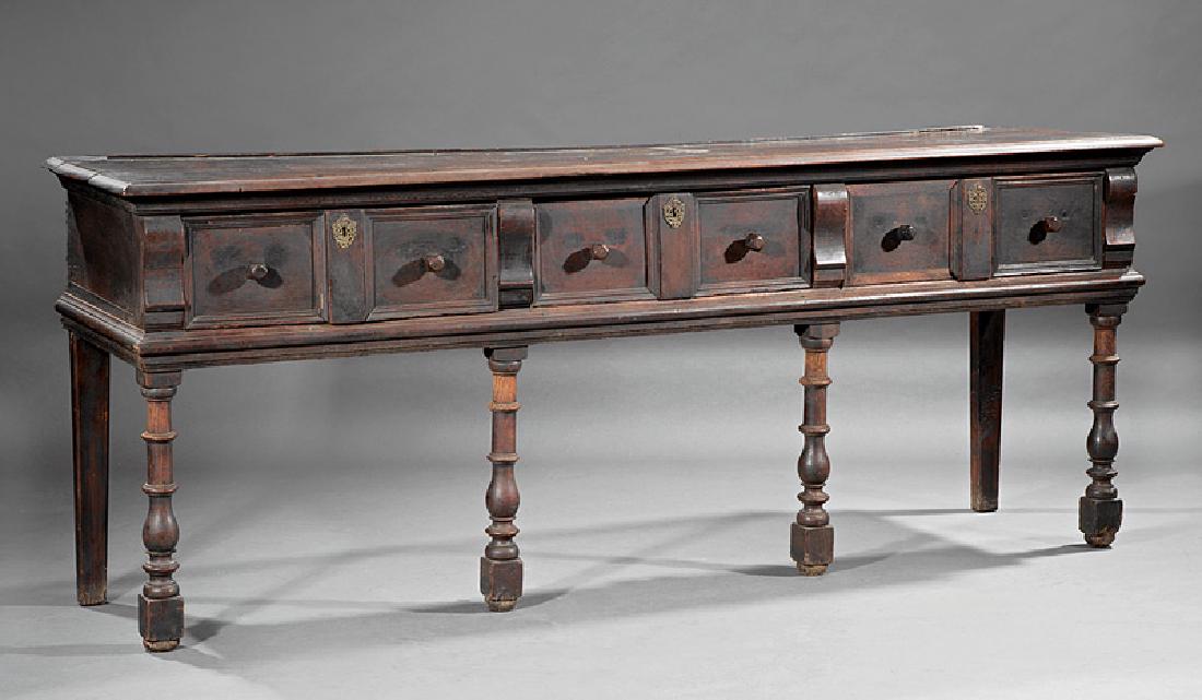 George I Carved Oak Welsh Dresser Base (1 of 8)