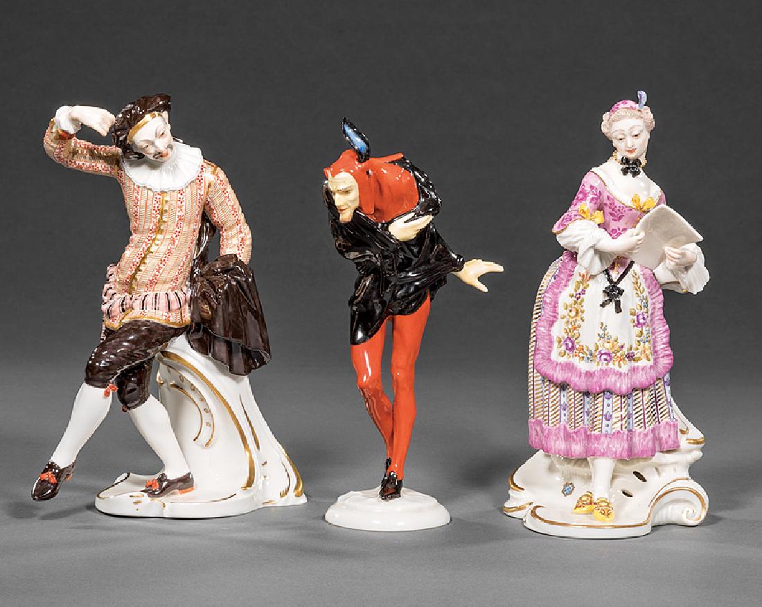 Nymphenburg Porcelain Commedia dell'Arte Figures (1 of 3)