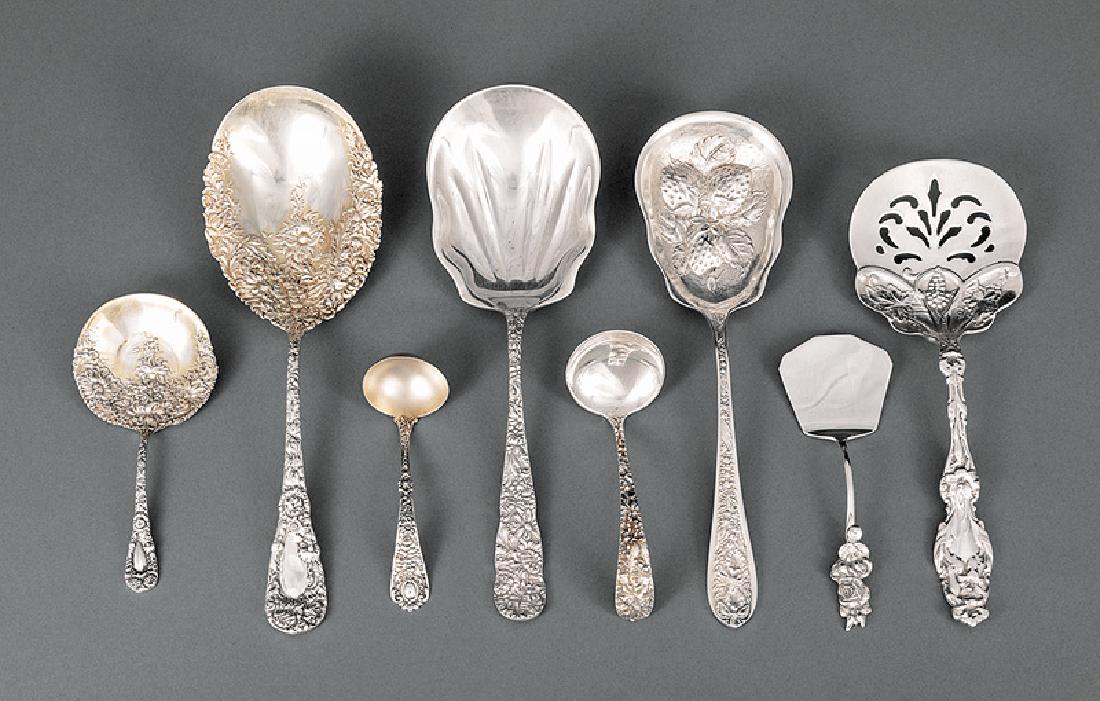 Sterling Silver Floral Motif Serving Pieces (1 of 2)