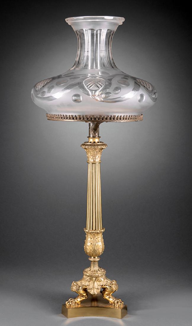 French Gilt Bronze and Brass Sinumbra Lamp (1 of 8)