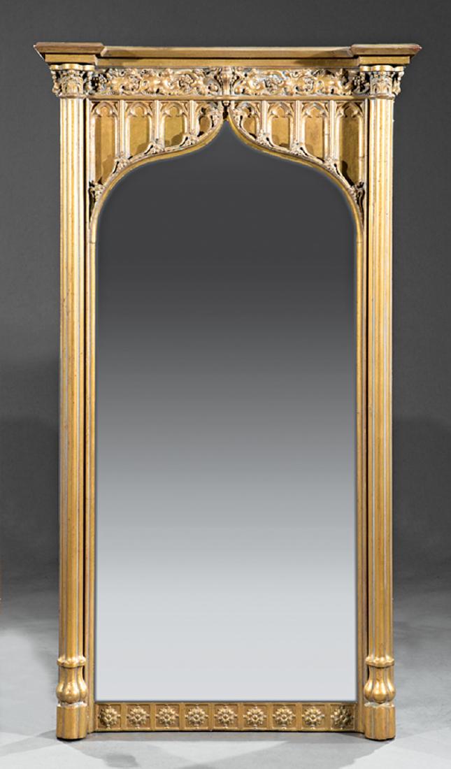 American Gothic Carved Giltwood Pier Mirror (1 of 8)