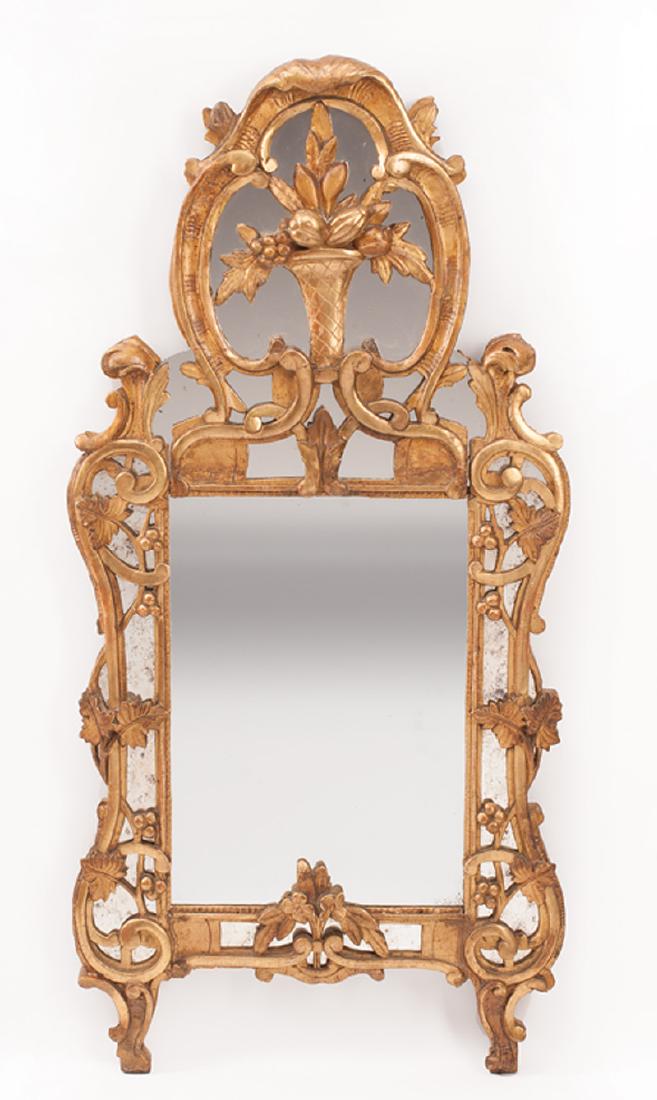 Antique Venetian-Style Carved Giltwood Mirror (1 of 2)