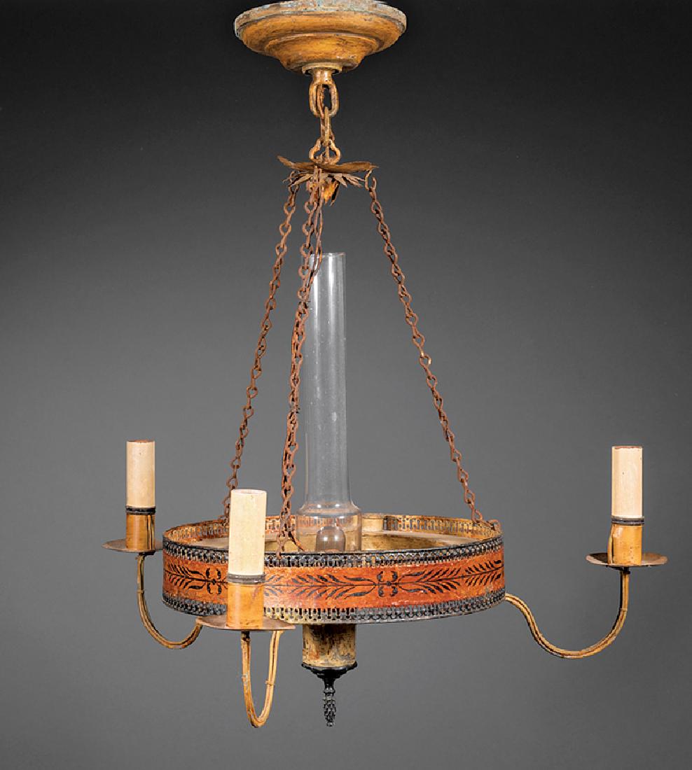 French Tôle Peinte Sinumbra Chandelier (1 of 8)