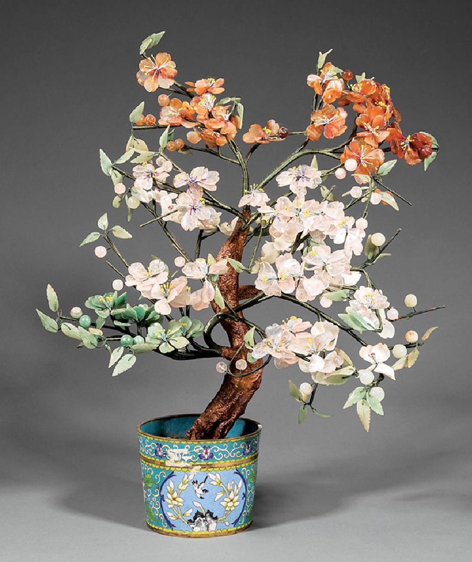 Chinese Tree in Cloisonné Enamel Jardiniere (1 of 1)