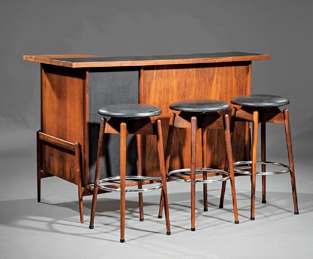 Mid-Century Modern Teak L-Shaped Cocktail Bar (1 of 9)