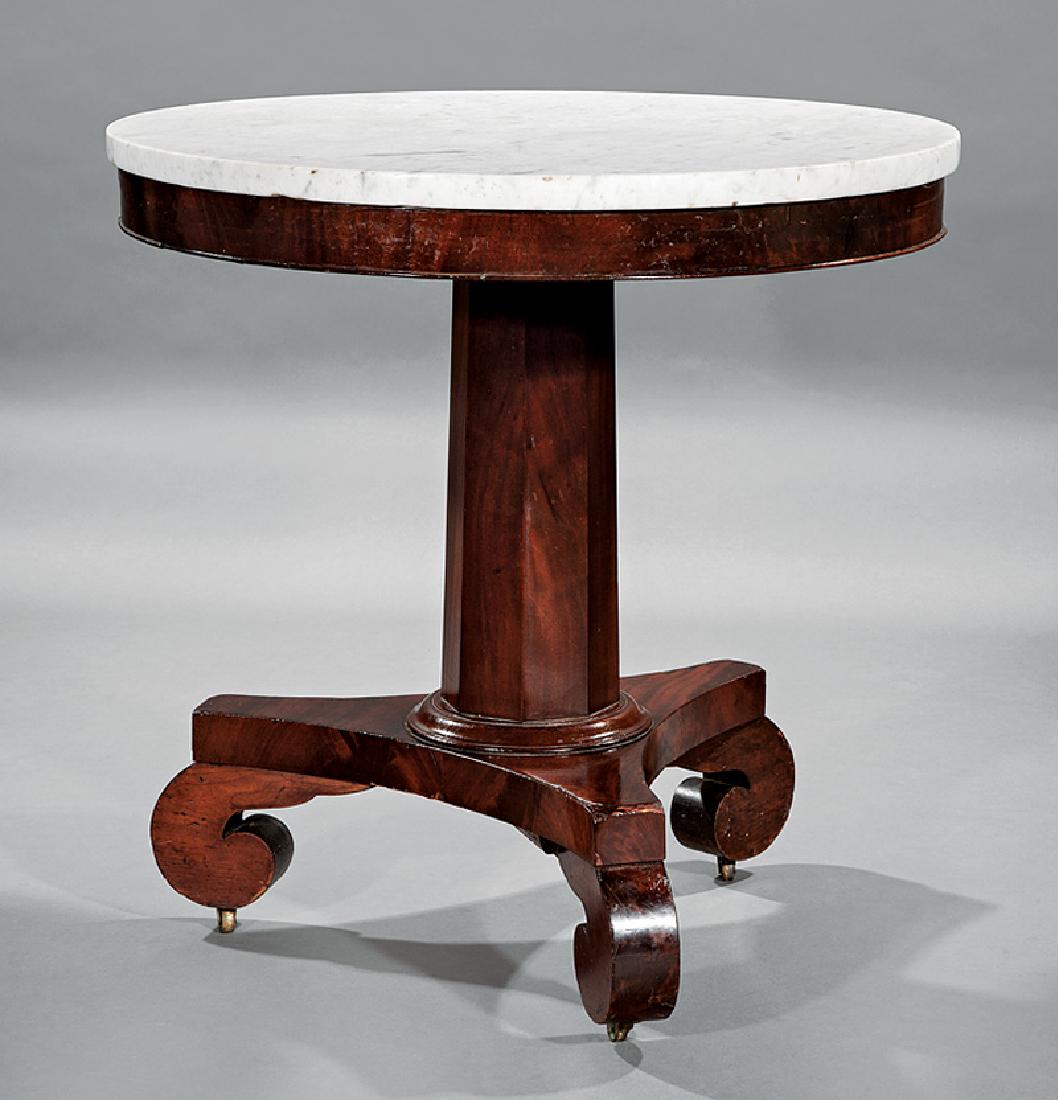 American Classical Carved Mahogany Center Table (1 of 2)