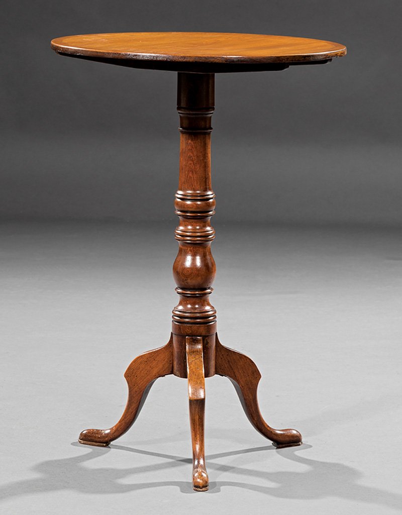 George III Tilt-Top Walnut Candlestand (1 of 2)