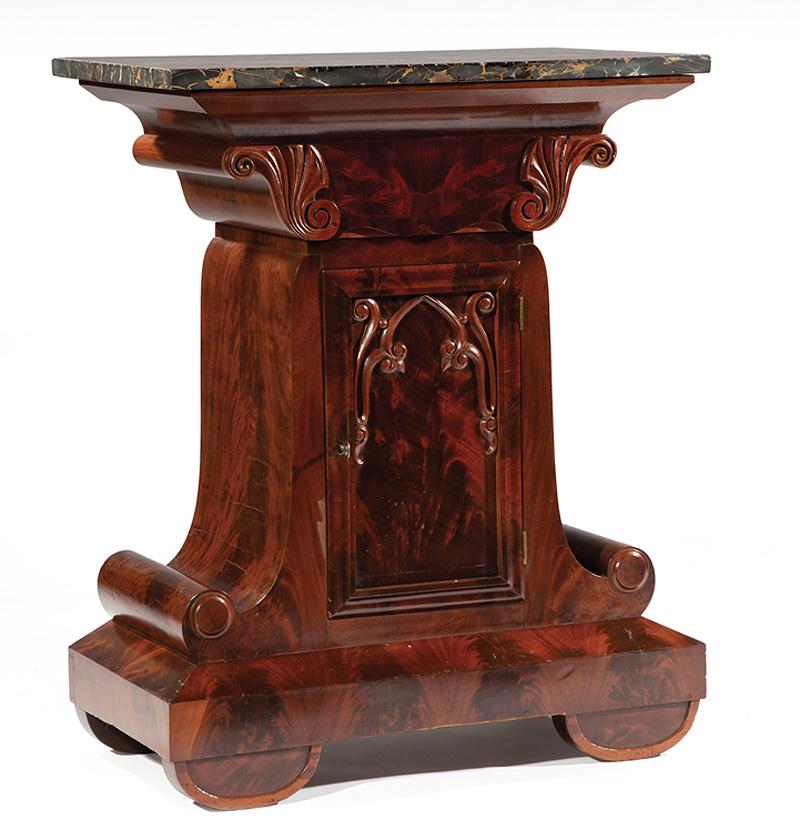 Carved Mahogany Mixing Cabinet (1 of 9)