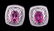 Gold, Pink Tourmaline and Diamond Earrings