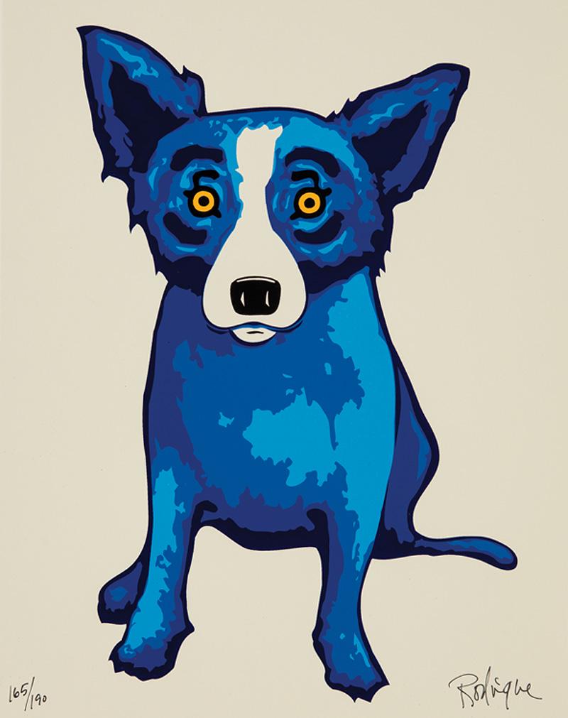 George Rodrigue (American/Louisiana, 1944): George Rodrigue (American/Louisiana, 1944-2013) , "Purity of Soul", silkscreen, signed lower right, numbered "165/190" lower left, 15 in. x 12 in., unframed