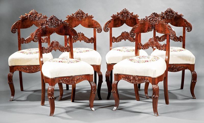 Six American Carved Mahogany Side Chairs (1 of 2)