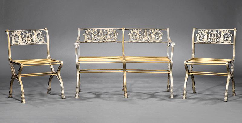 Decorative Patinated Metal Garden Suite (1 of 3)