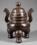 Chinese Patinated Bronze Tripod Censer