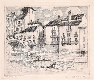 Ellsworth Woodward (American/Louisiana): Ellsworth Woodward (American/Louisiana, 1861-1939) , "The Coast Guard (Old Sailors in Conversation, Boyer 61, fig. 29)", "The Foster Mother: Romulus and Remus (Boyer 74)", "Verona (Holland Wash Day, B